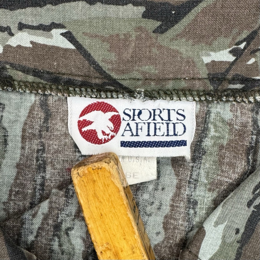 Vintage Sports Afield Shirt Mens Realtree Original Treebark Hunting Large 90s - Picture 6 of 10
